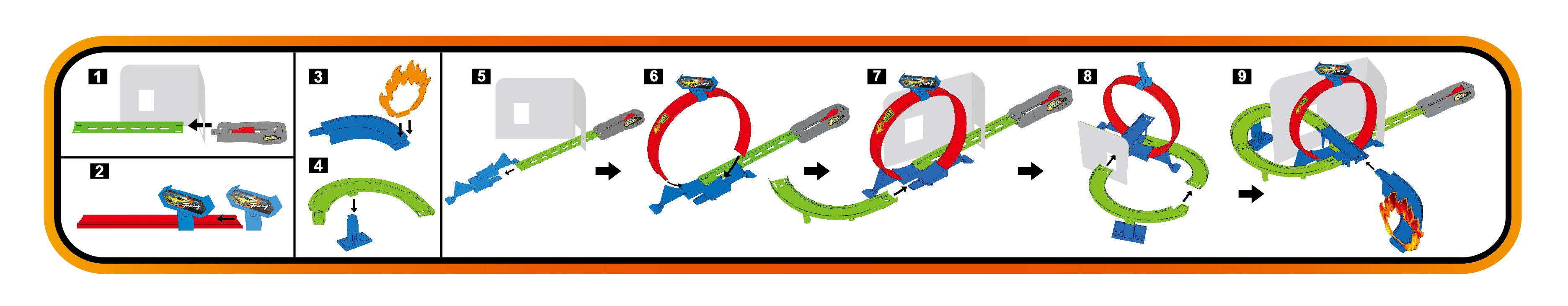 Track Racing, Skjutramp med loop och 1 bil