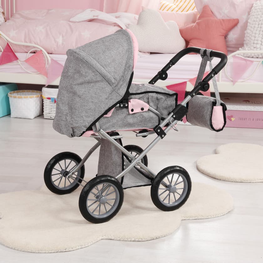 Humble&Heart, Dockvagn Deluxe 55 cm Grå