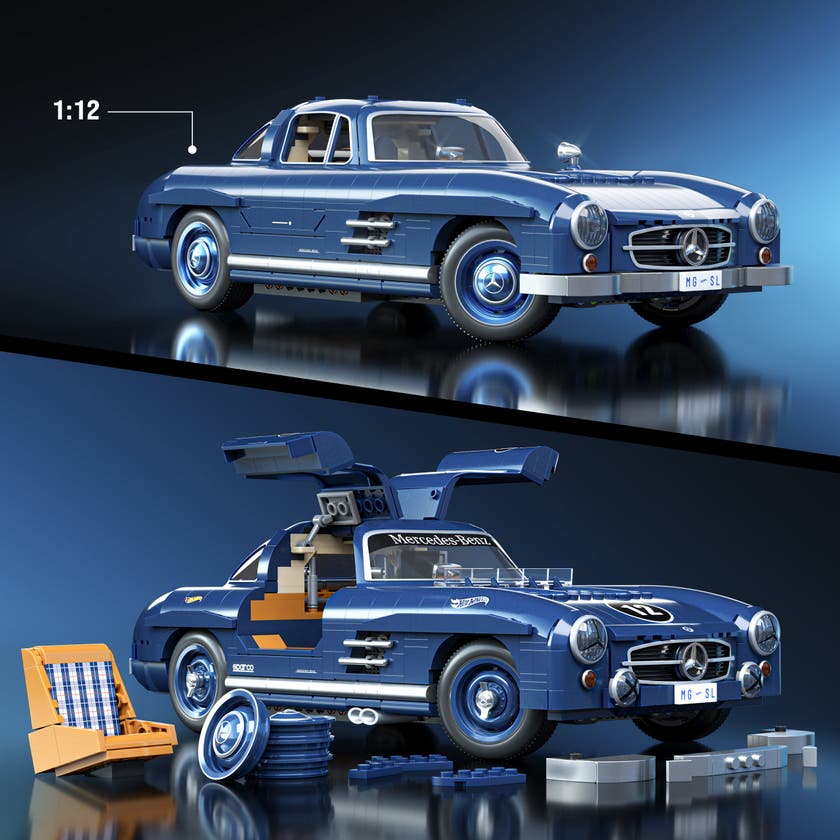 Hot Wheels Mercedes-Benz 300 SL Byggset 1600 delar
