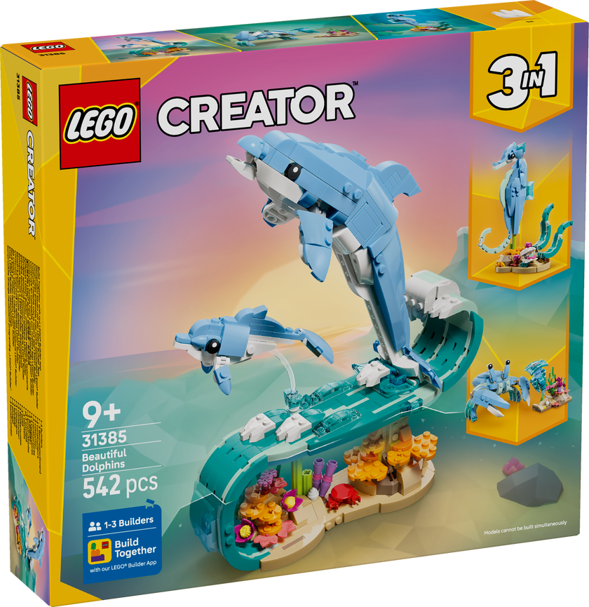 LEGO® Creator 3-i-1 Havsdjur: vackra delfiner 31385