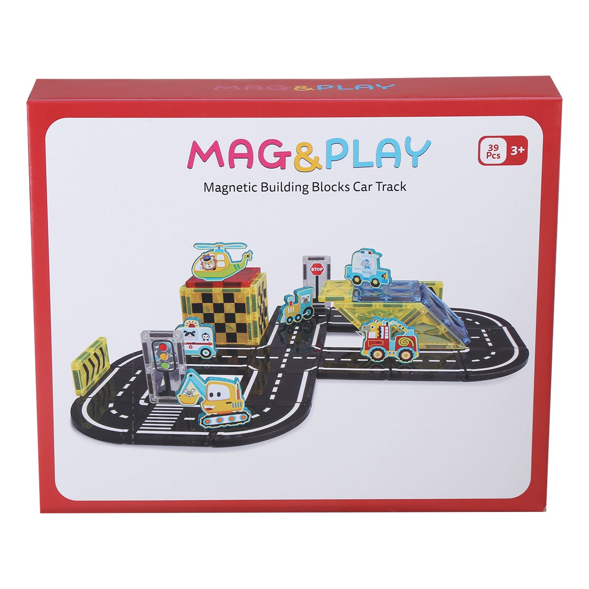 Mag&Play Building Blocks bilbana 39 delar