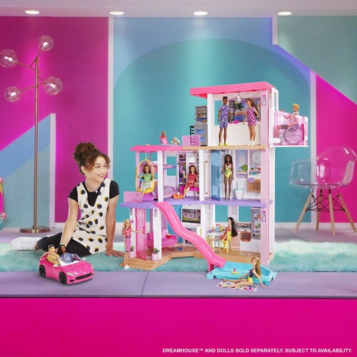 Barbie Rosa Cabriolet med rullande hjul