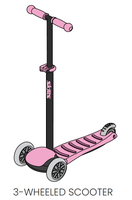 Skills, Scooter 3-hjul Färg Rosa