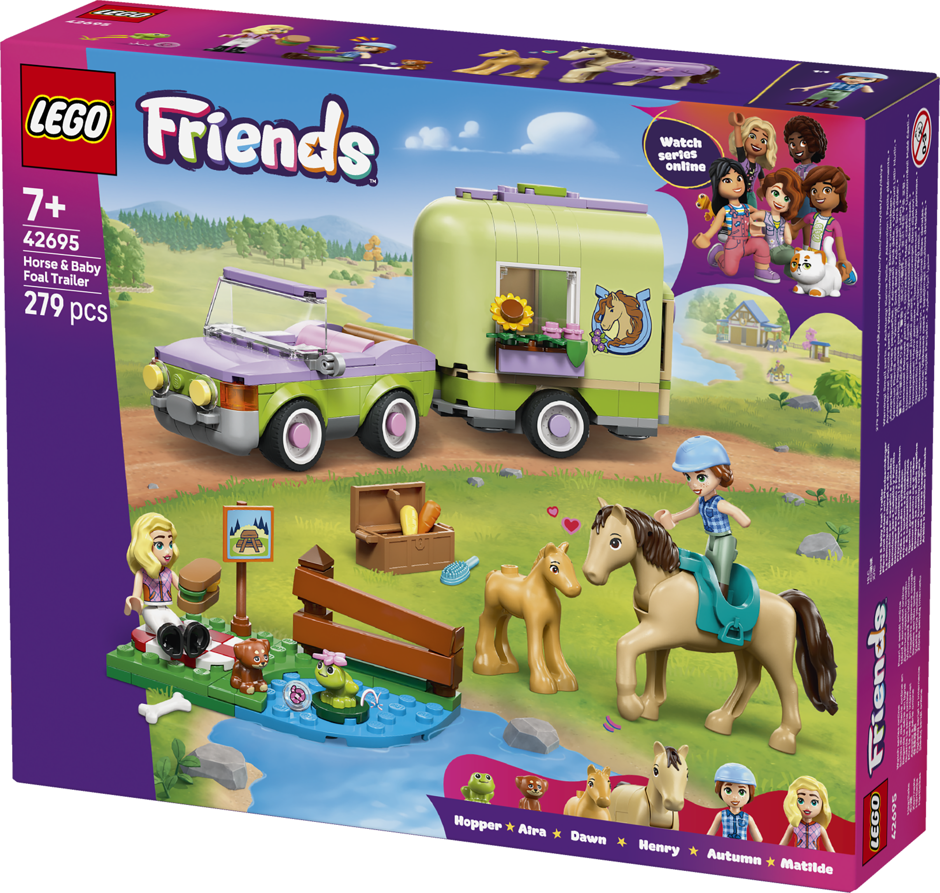 LEGO® Friends Släp med häst och föl Lekset 42695