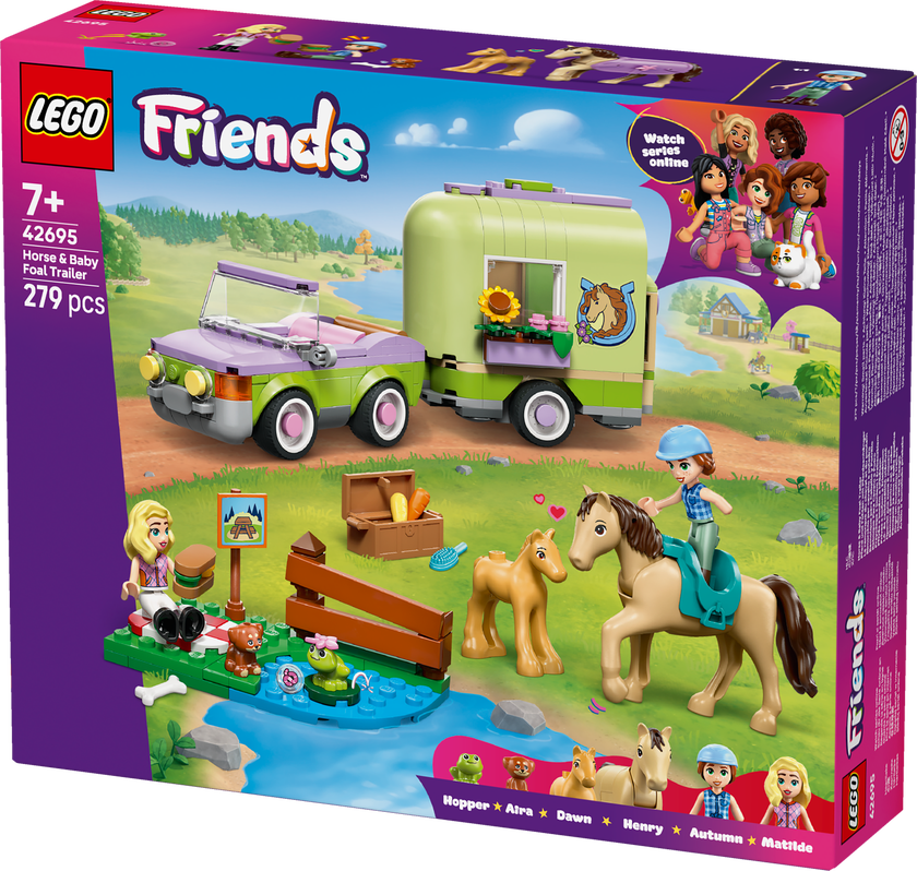 LEGO® Friends Släp med häst och föl Lekset 42695