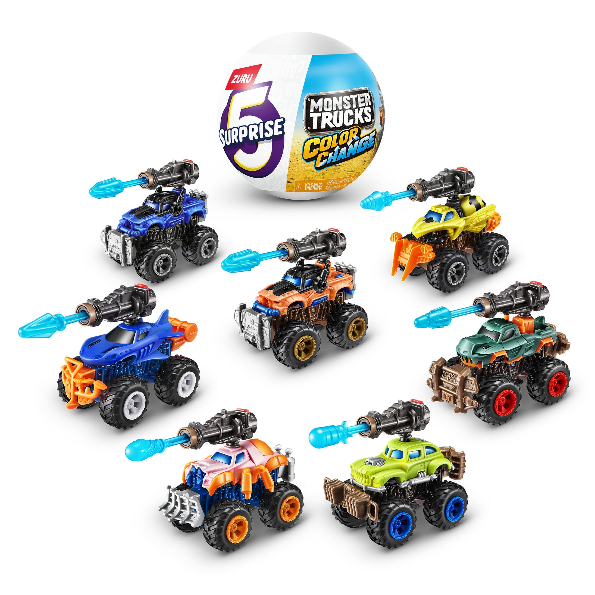 5 Surprise Monster Trucks Color Change – ZURU