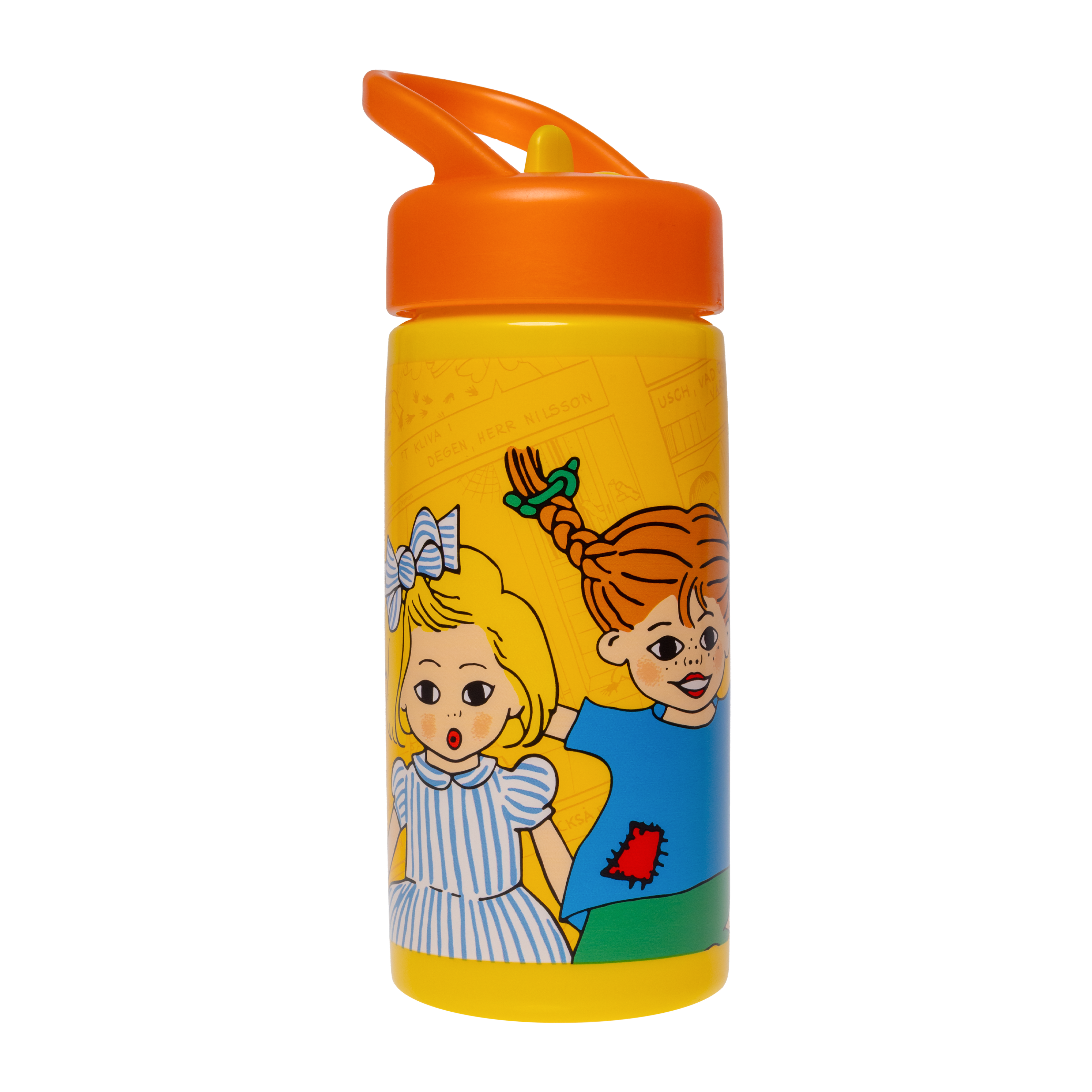 PIPPI, Vattenflaska med sugrör, 420ml