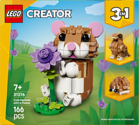 LEGO® Creator 3-i-1 Söt hamster med blomma Leksak 31376