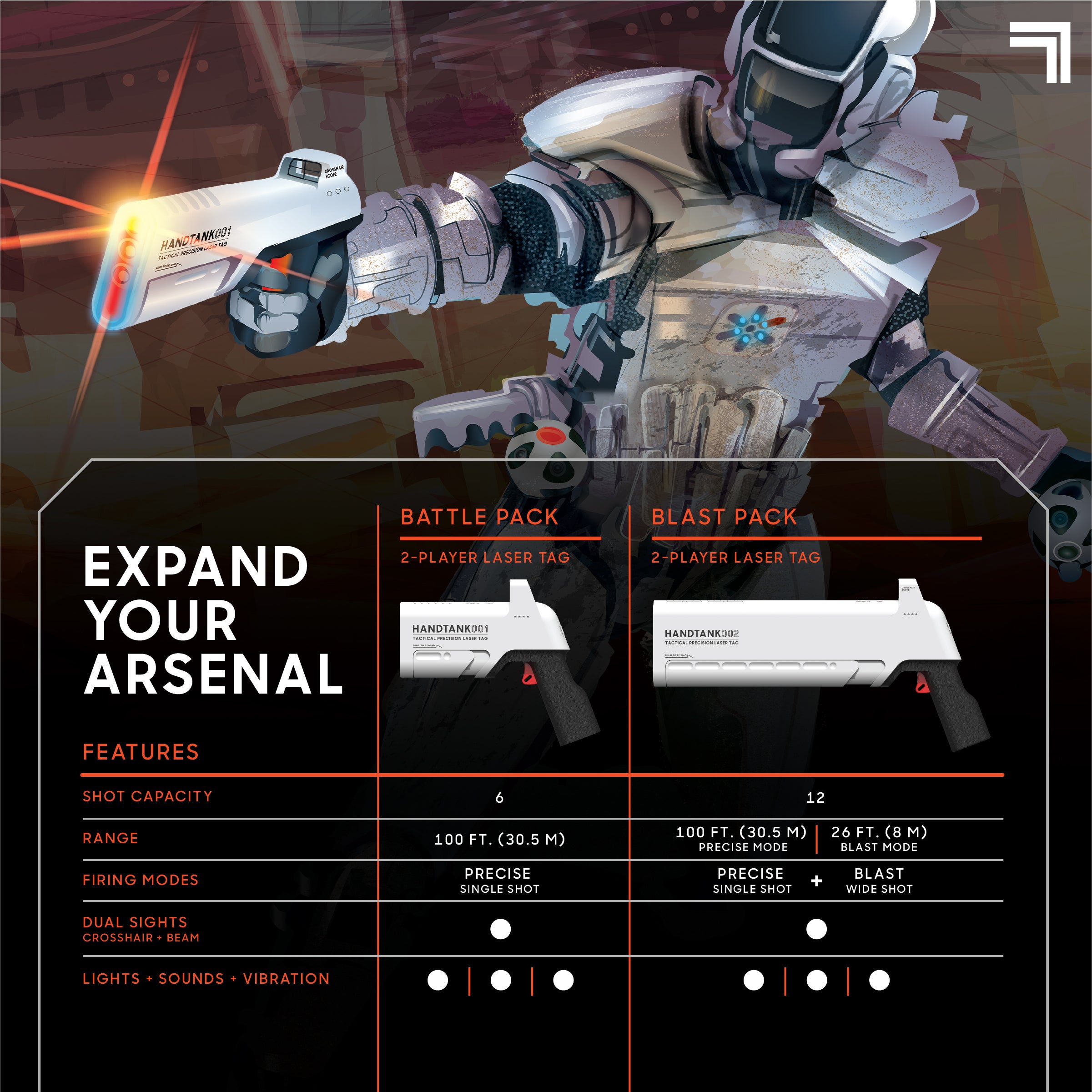Sharper Image Laser Handtank Battle Pack