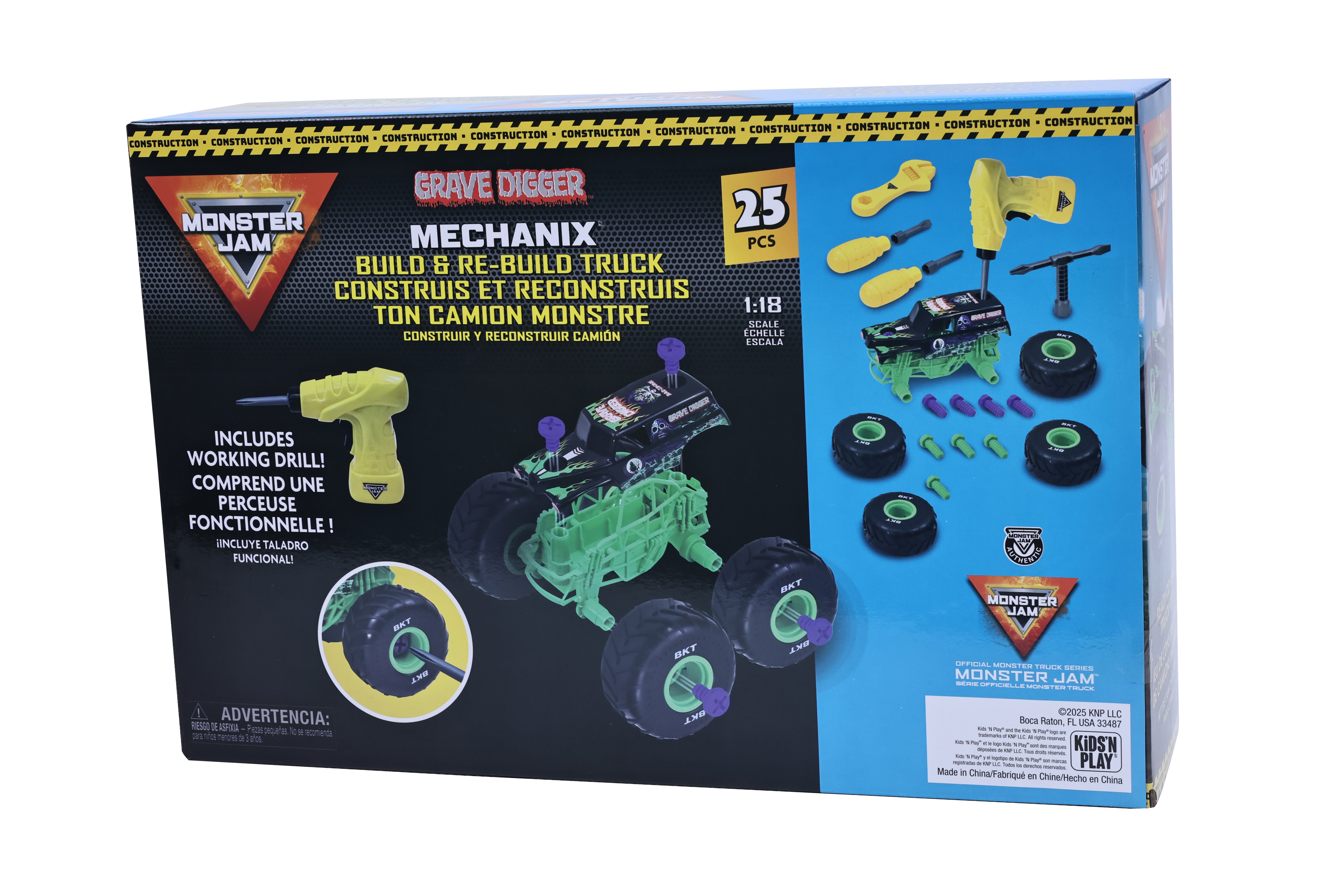 Monster Jam Grave Digger Build N ReBuild 1:18