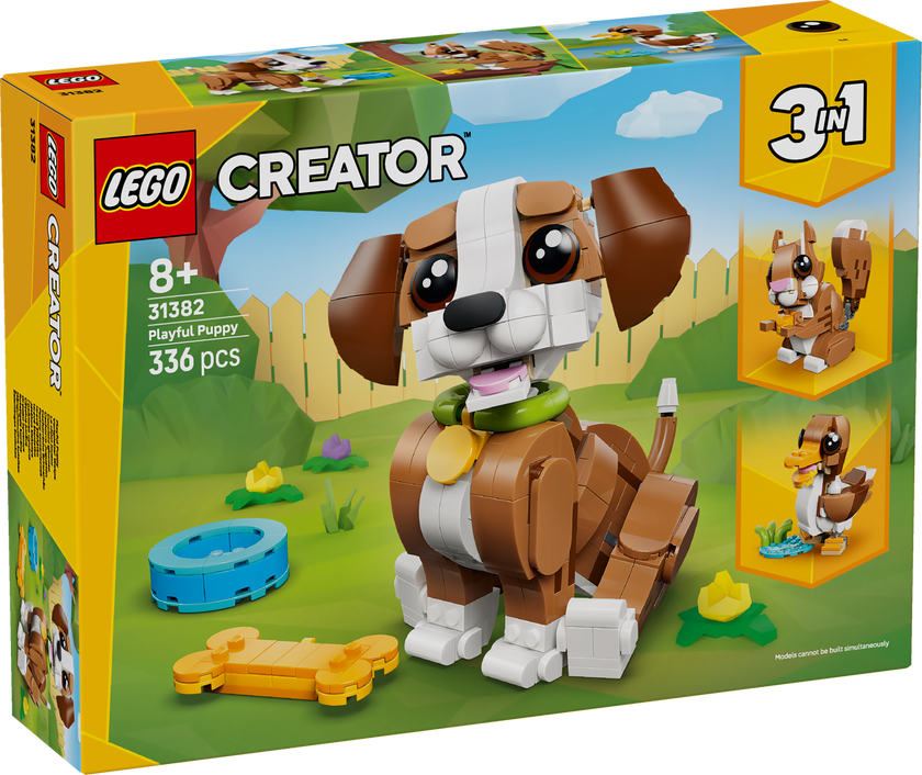 Byggsetet LEGO® Creator 3-i-1 Söta djur: lekfull valp 31382