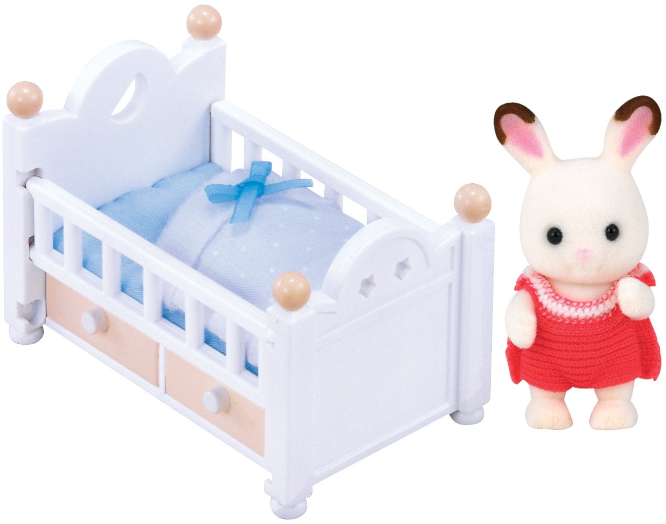 Sylvanian Families - Set med bebis Chokladkanin (Spjälsäng)