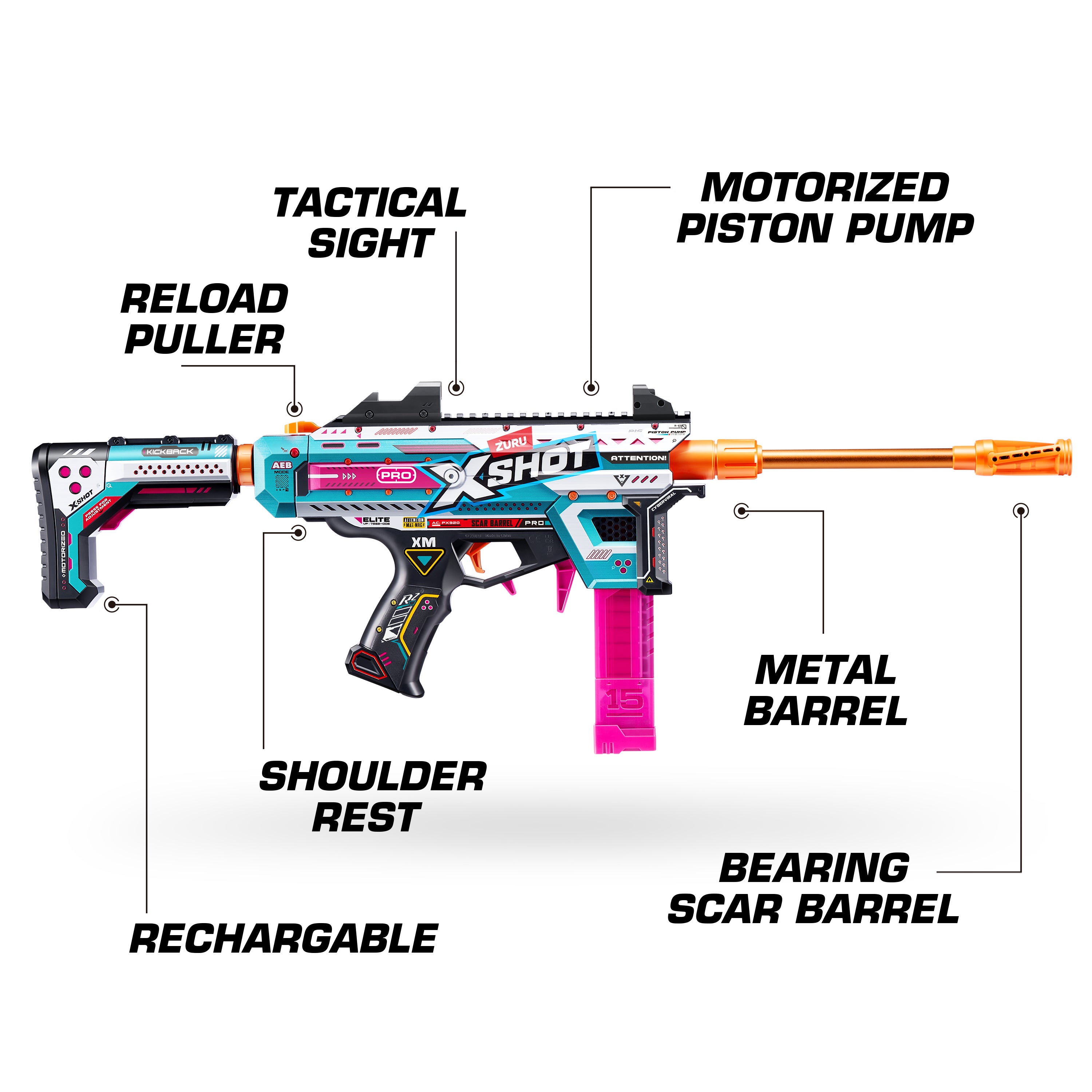 ZURU XSHOT Pro Motoriserad Pilblaster