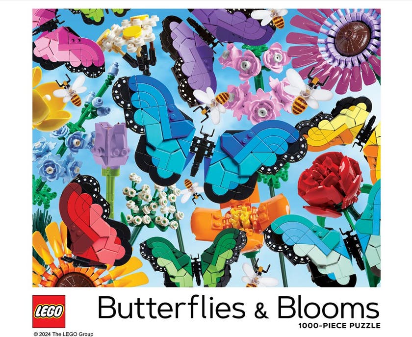 LEGO® Fjärilar och blommor pussel med 1000 bitar