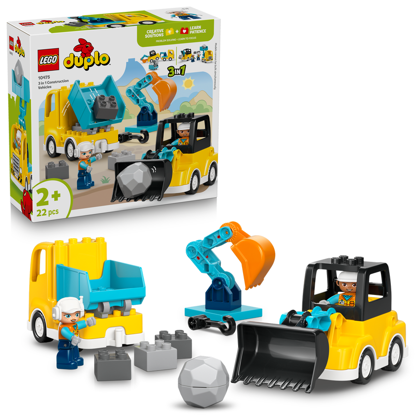 LEGO® DUPLO® Town 3 i 1 Byggfordon Leksaker 10475