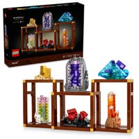 LEGO® Ideas Mineralsamling, Visningshyllor med kristaller, Vardagsrumsinredning 21362