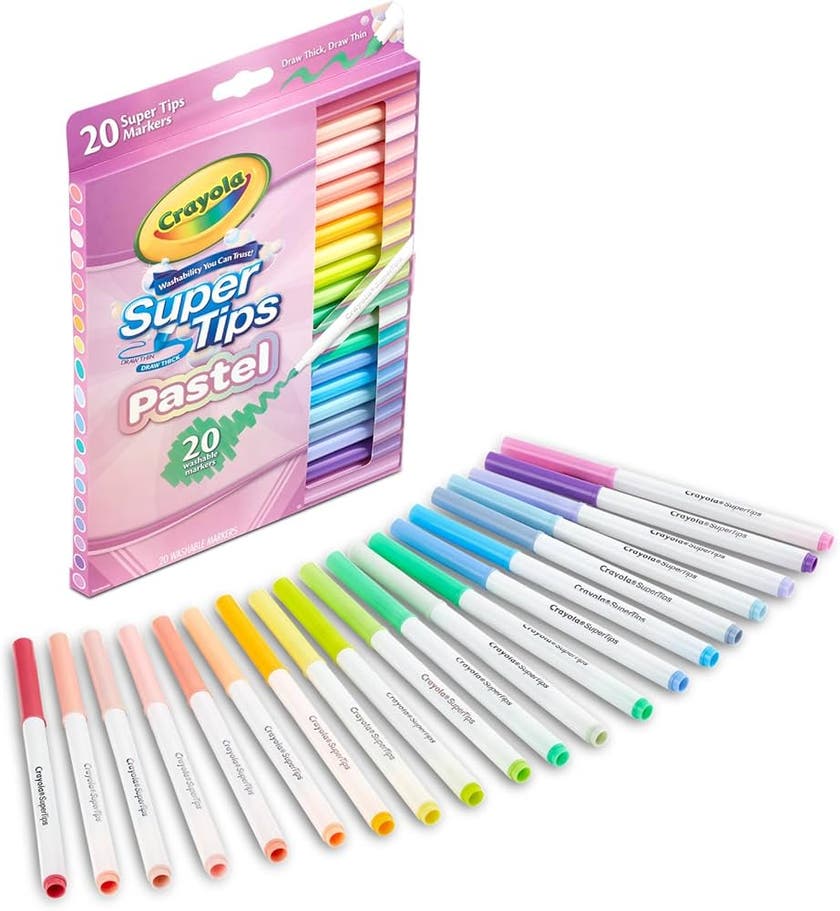 Crayola 20 Pastel Supertips -Filtpennor