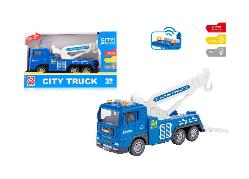 Rapid Speed - Bärgningsbil 1:32 blå ljud & ljus