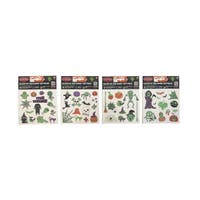 Halloween, Glow In The Dark Transfer Tattoos Assortment