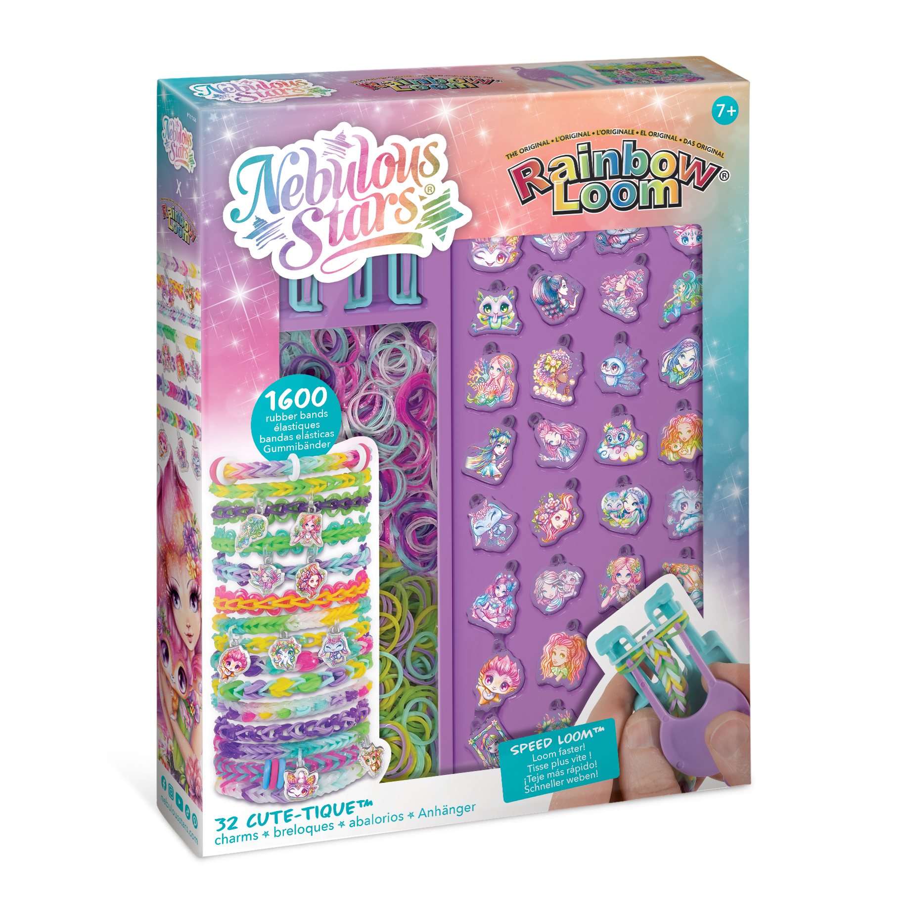 Nebulous Stars Rainbow Loom Armband Set