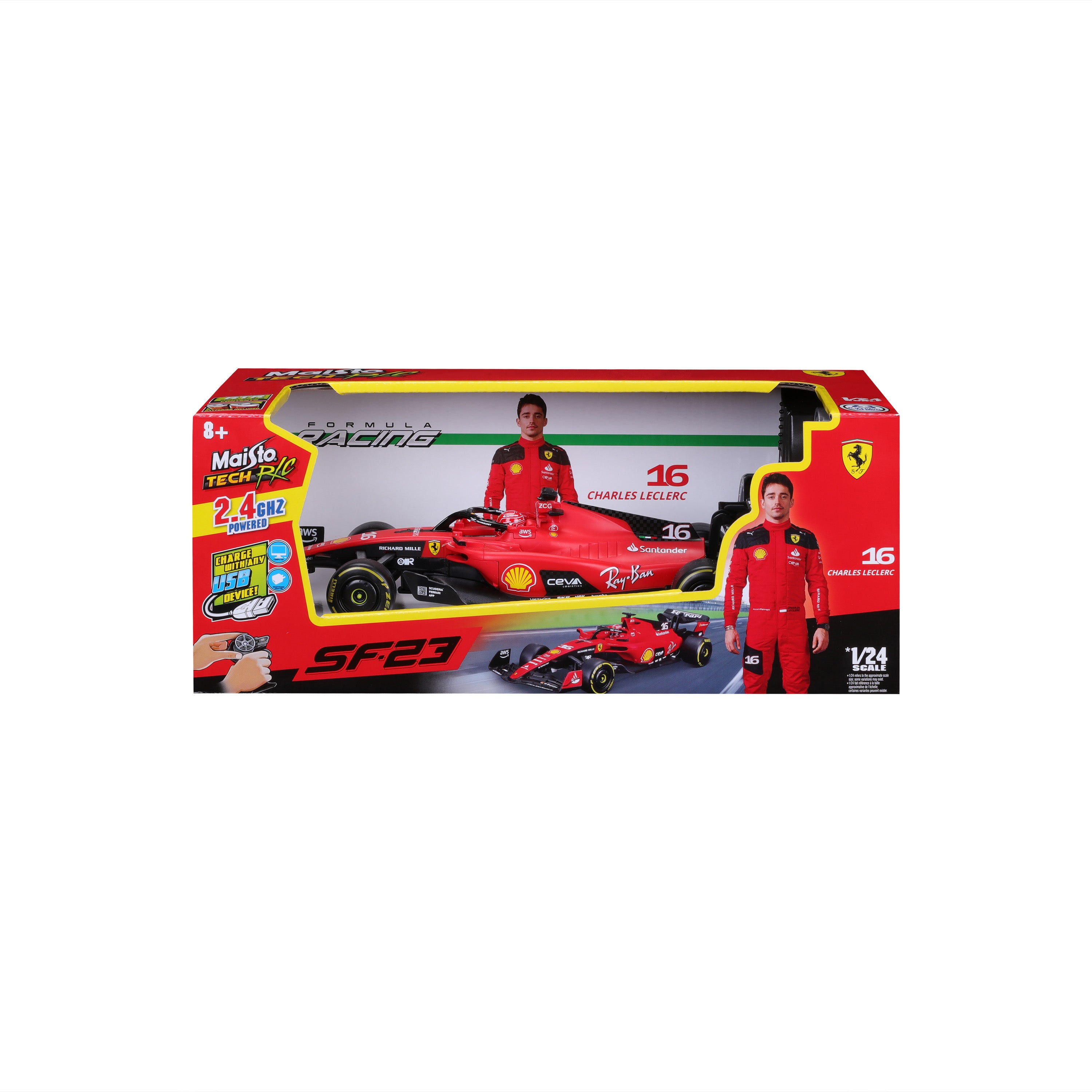 1:24 Premium RC F1 Ferrari SF90 2023 Season Leclerc 2.4 GHz