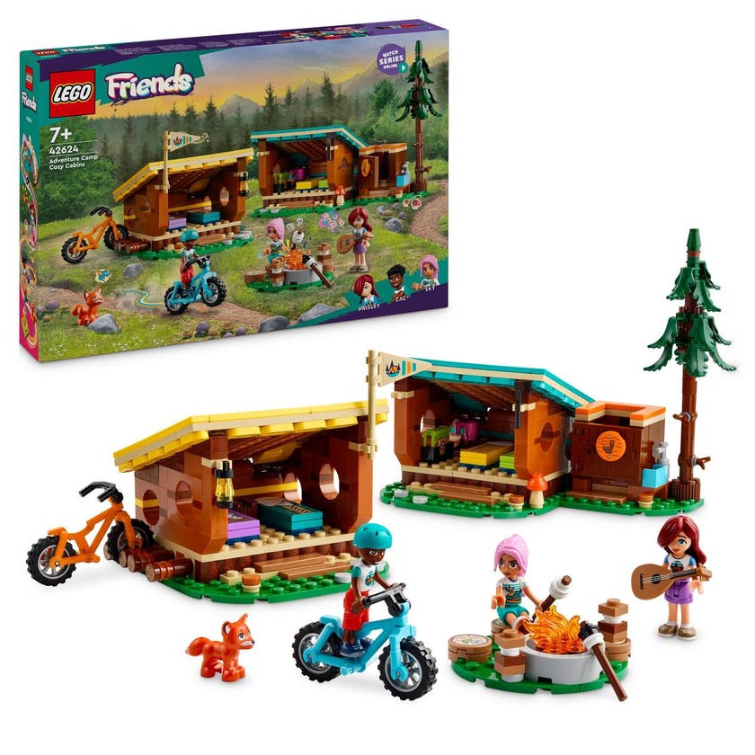 LEGO Friends 42624, Äventyrsläger – Mysiga stugor
