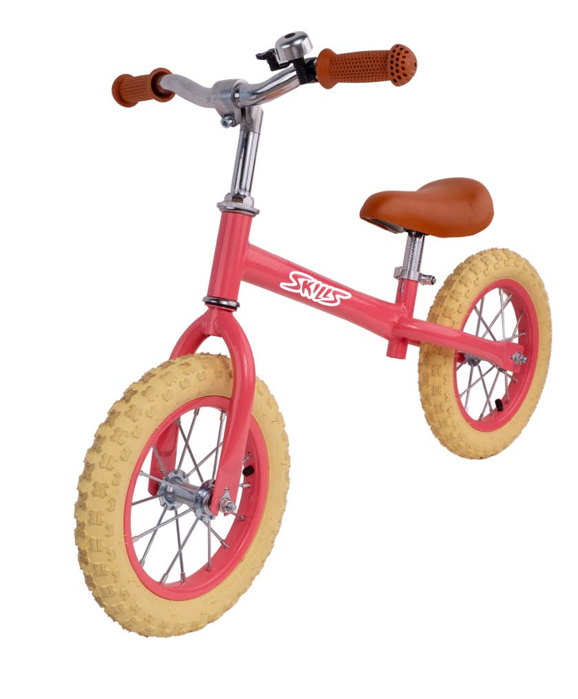 Skills, Balanscykel 12" Rosa med Gummihjul