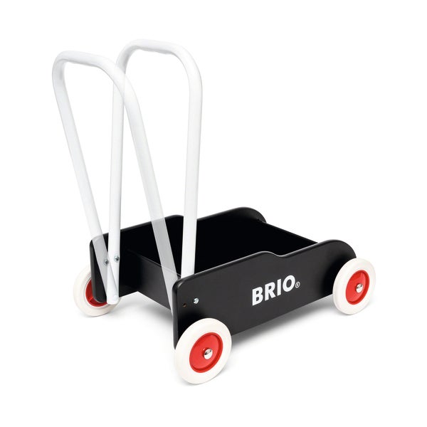BRIO Lära-Gå-Vagn svart – Gåvagn med justerbart handtag och broms från 1 år