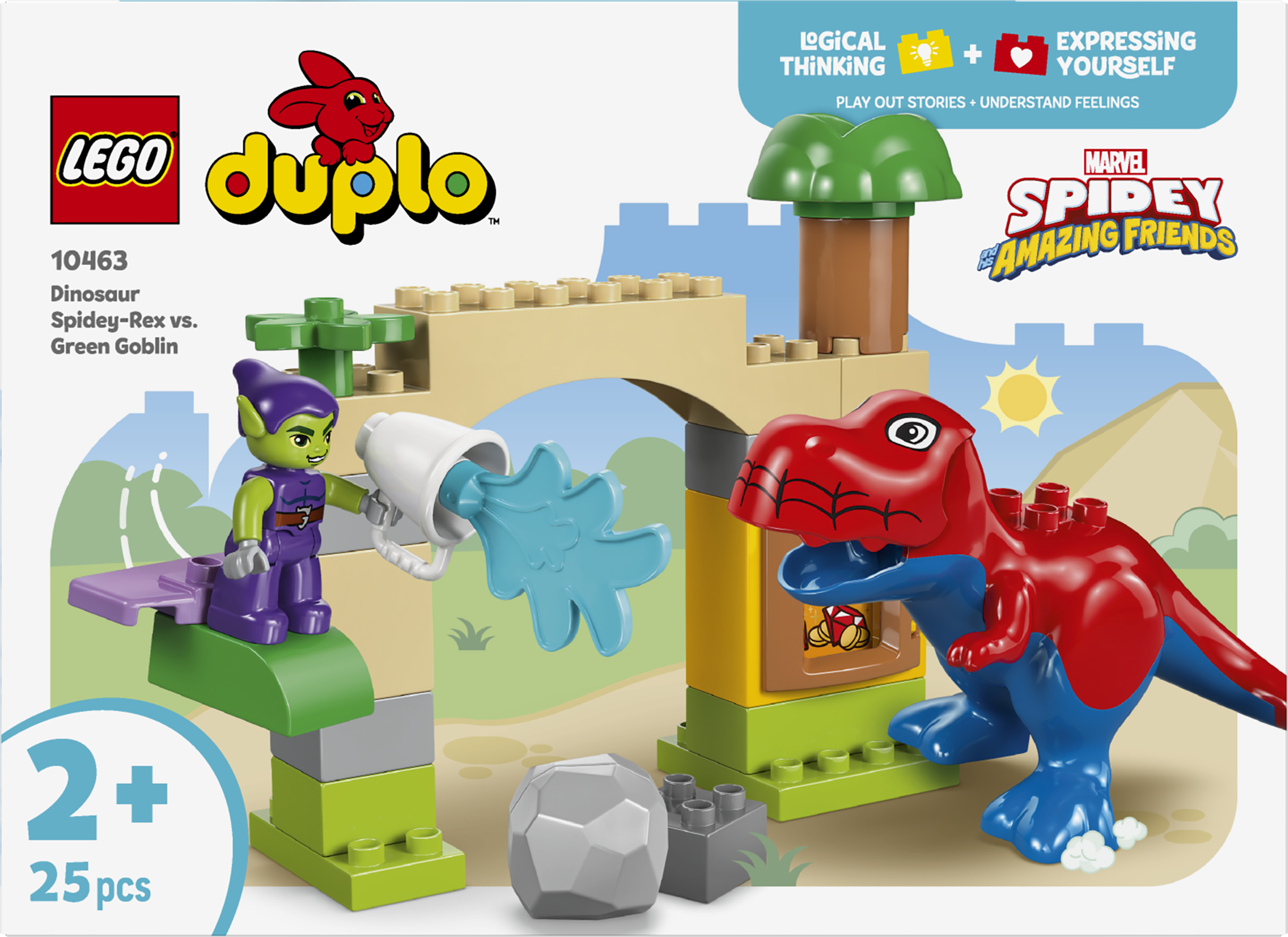 LEGO® DUPLO® │Marvel Dinosaurien Spidey-Rex mot Green Goblin 10463