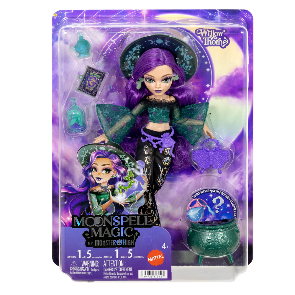 Monster High Willow Thorne Naturhäxa-docka med tillbehör