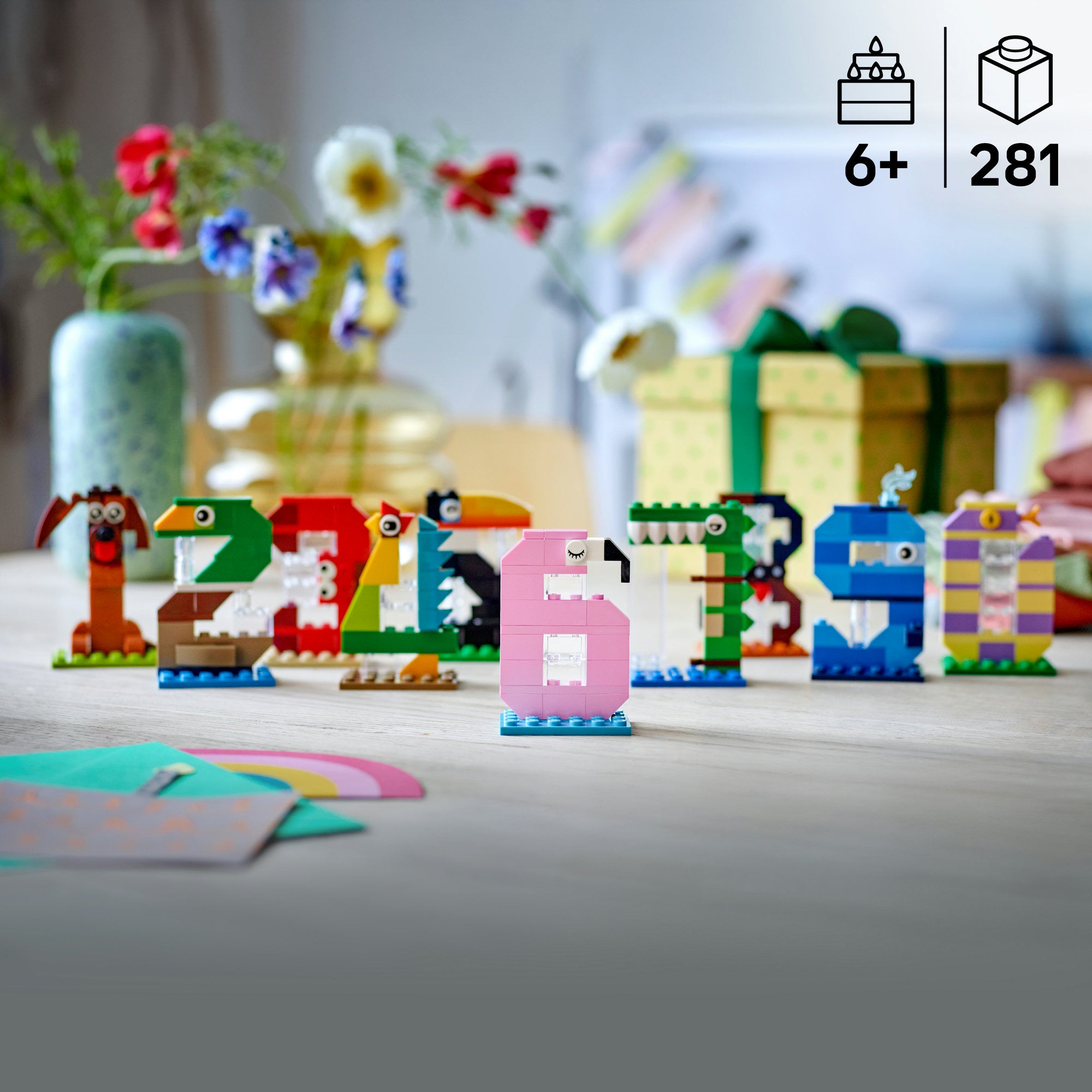 LEGO® Födelsedagssiffror Djurprydnad 40807