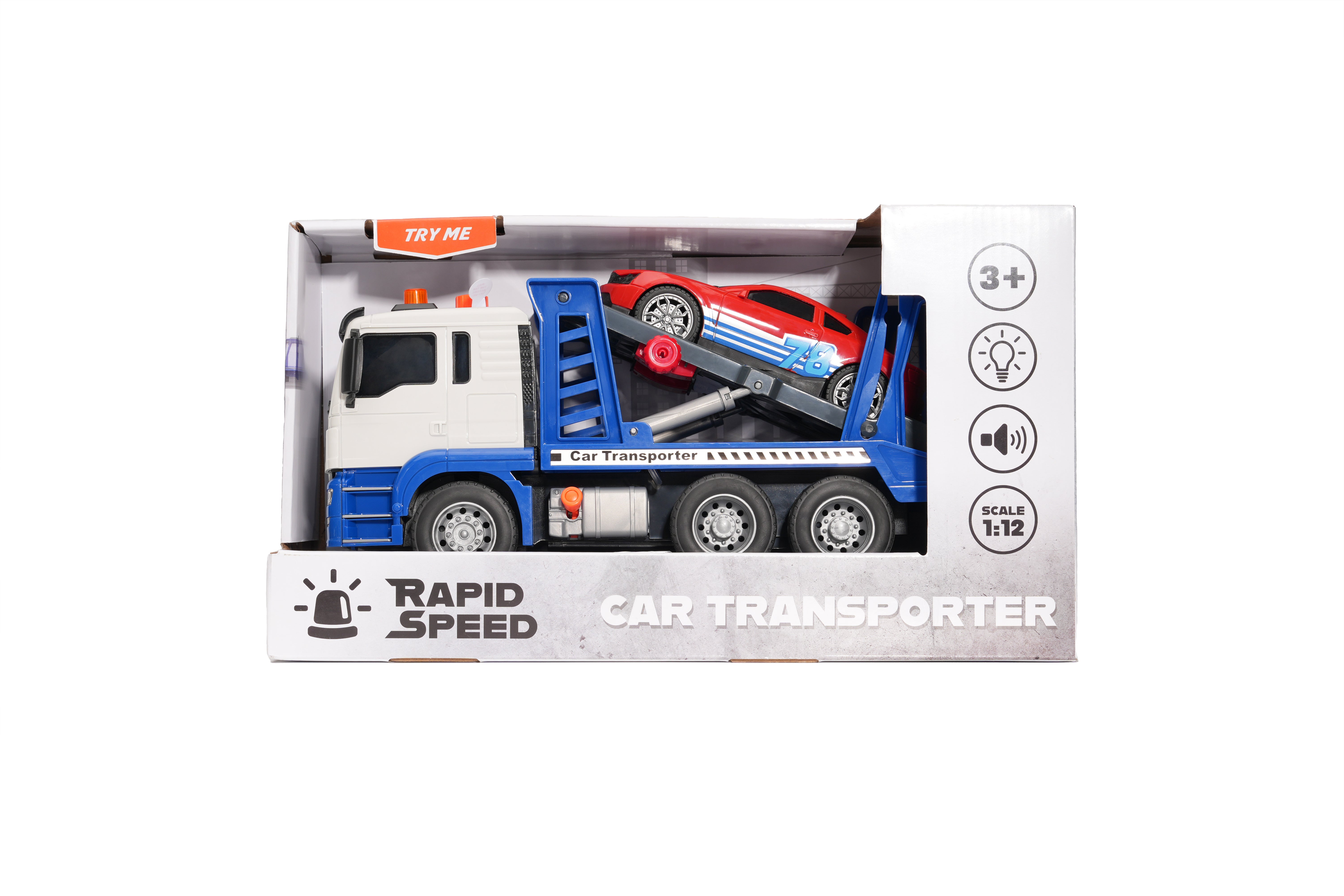 Rapid Speed, Biltransport med bil ljus o ljud 35 cm