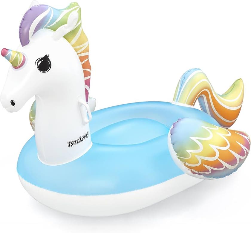 Bestway, 61" X 47"/1.55M X 1.19M Fantasy Unicorn Ride-On
