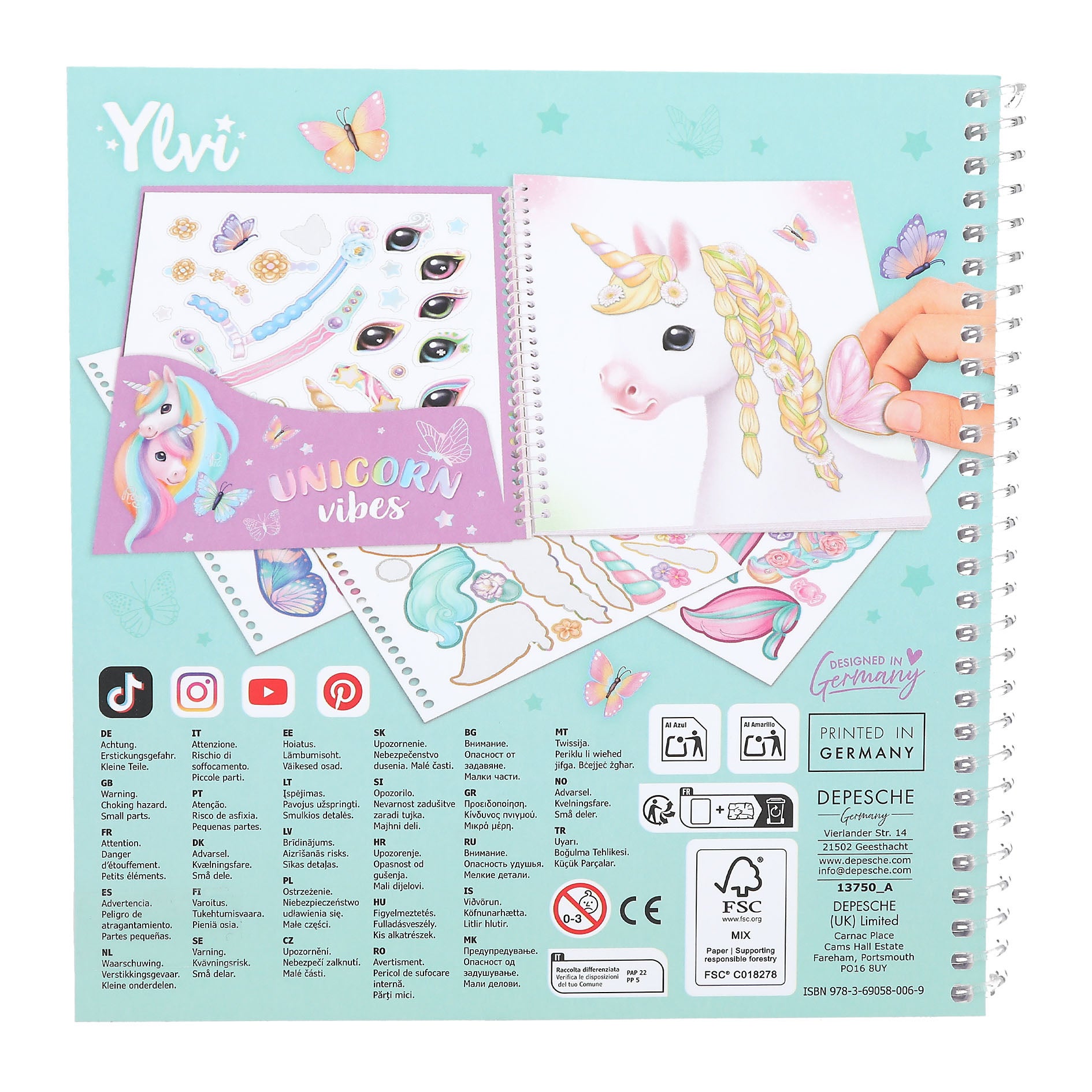 Ylvi Create Your Special Unicorn Sticker bok