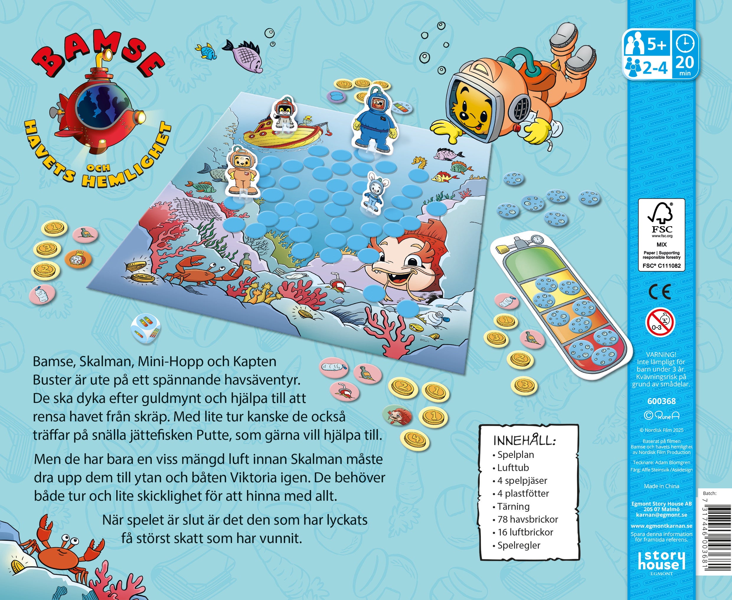 Bamse Havets Hemlighet Brädspel