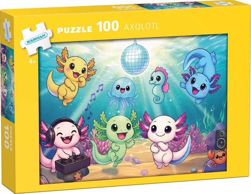 Kärnan Axolotl pussel 100 delar
