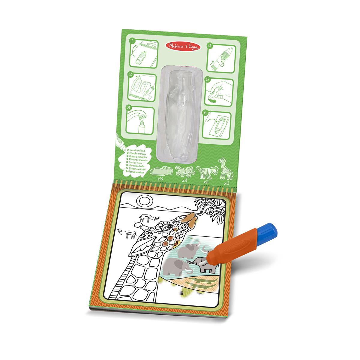 Water WOW Safari målarbok 