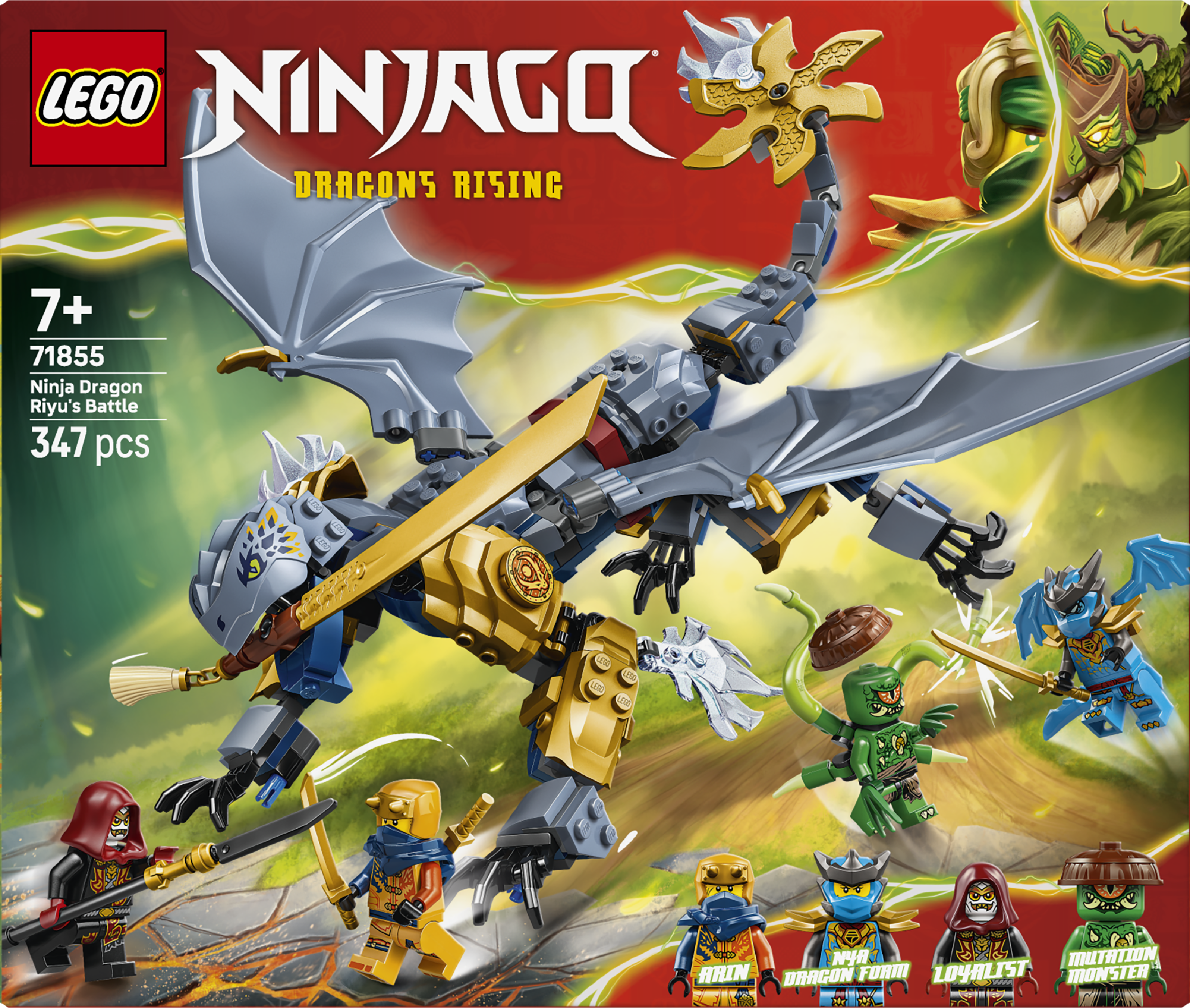 LEGO® NINJAGO® Ninjadraken Riyus strid Ninjaleksaker 71855