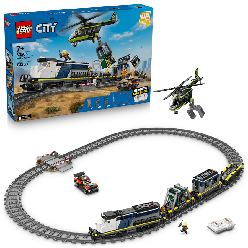 LEGO® City Polis – tågrån – Set med leksakståg 60508