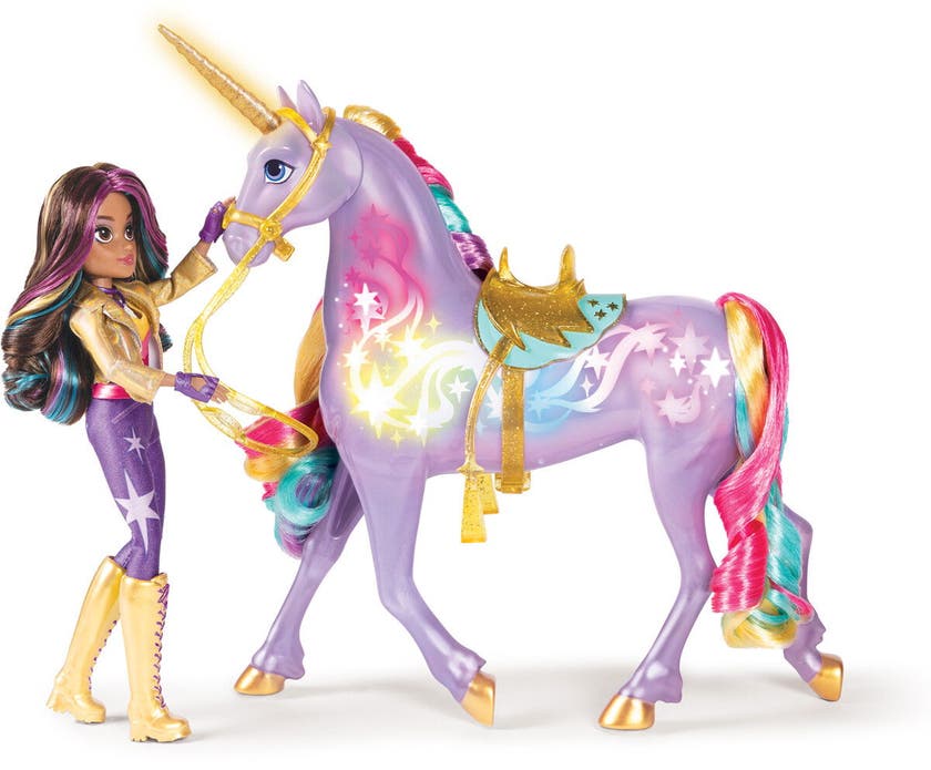 Unicorn Academy, Rainbow Light Up Wildstar 28 Cm