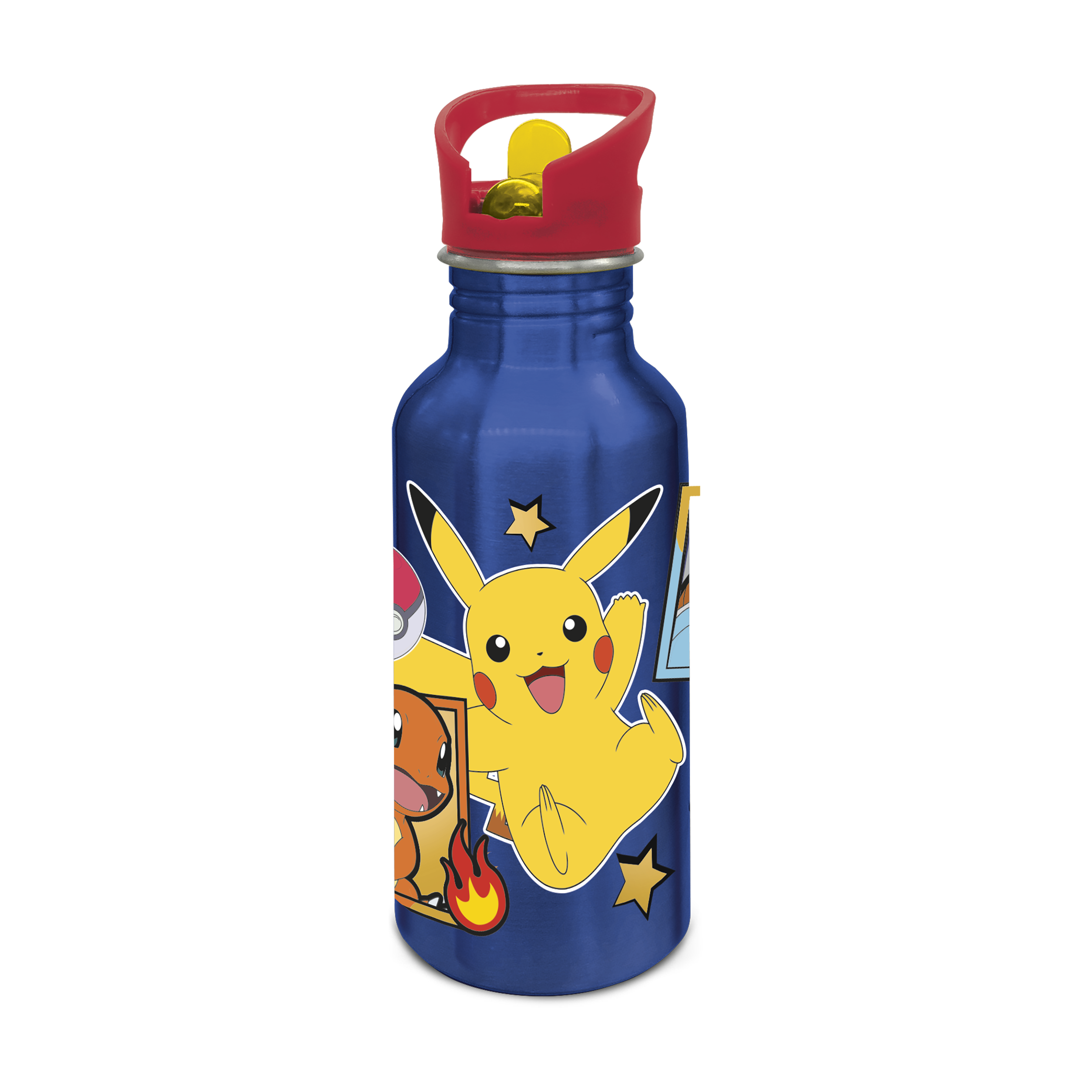 POKÉMON Aluminium Vattenflaska med sugrör, 545 ml