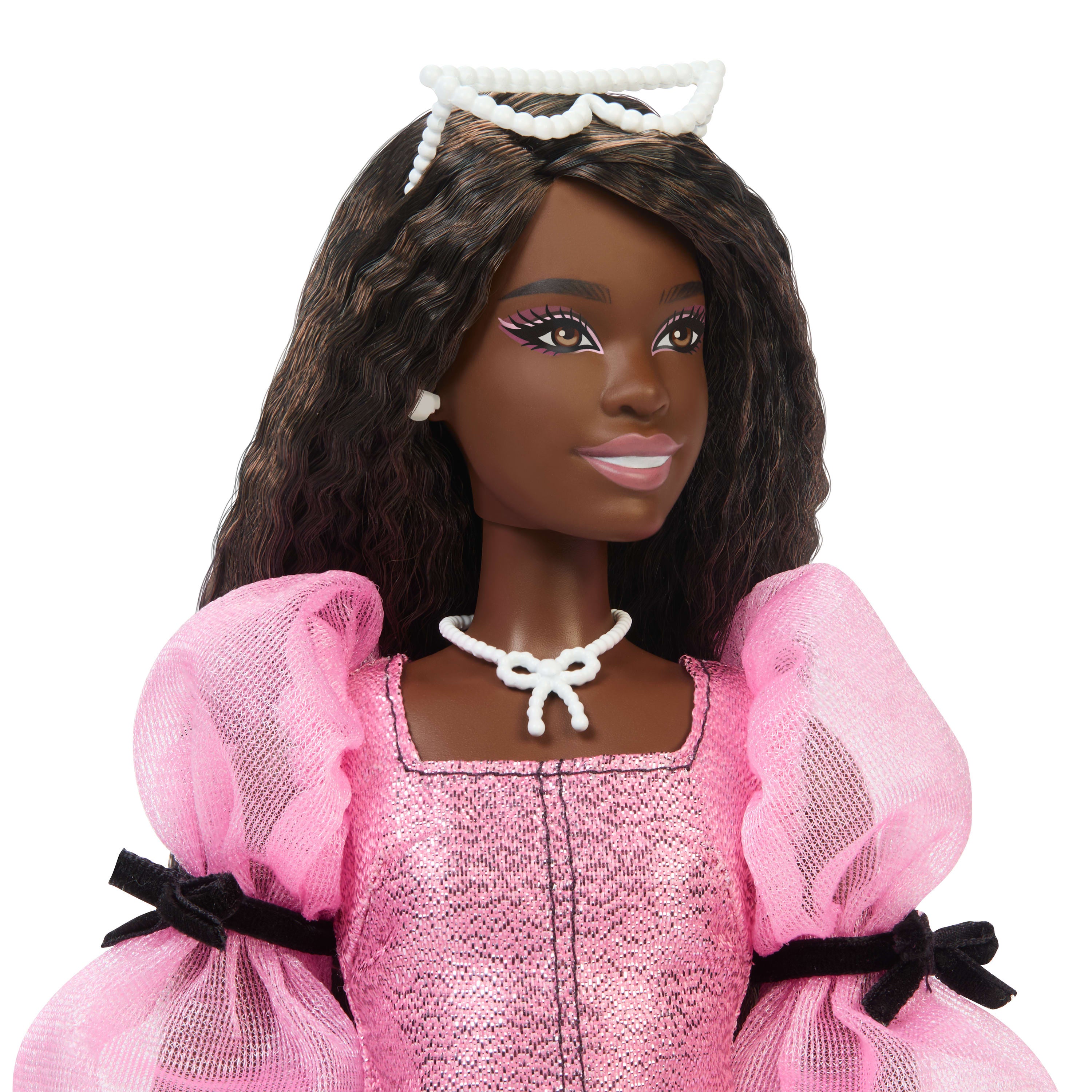 Barbie Deluxe Style Docka Nr 14 Metallicrosa Klänning