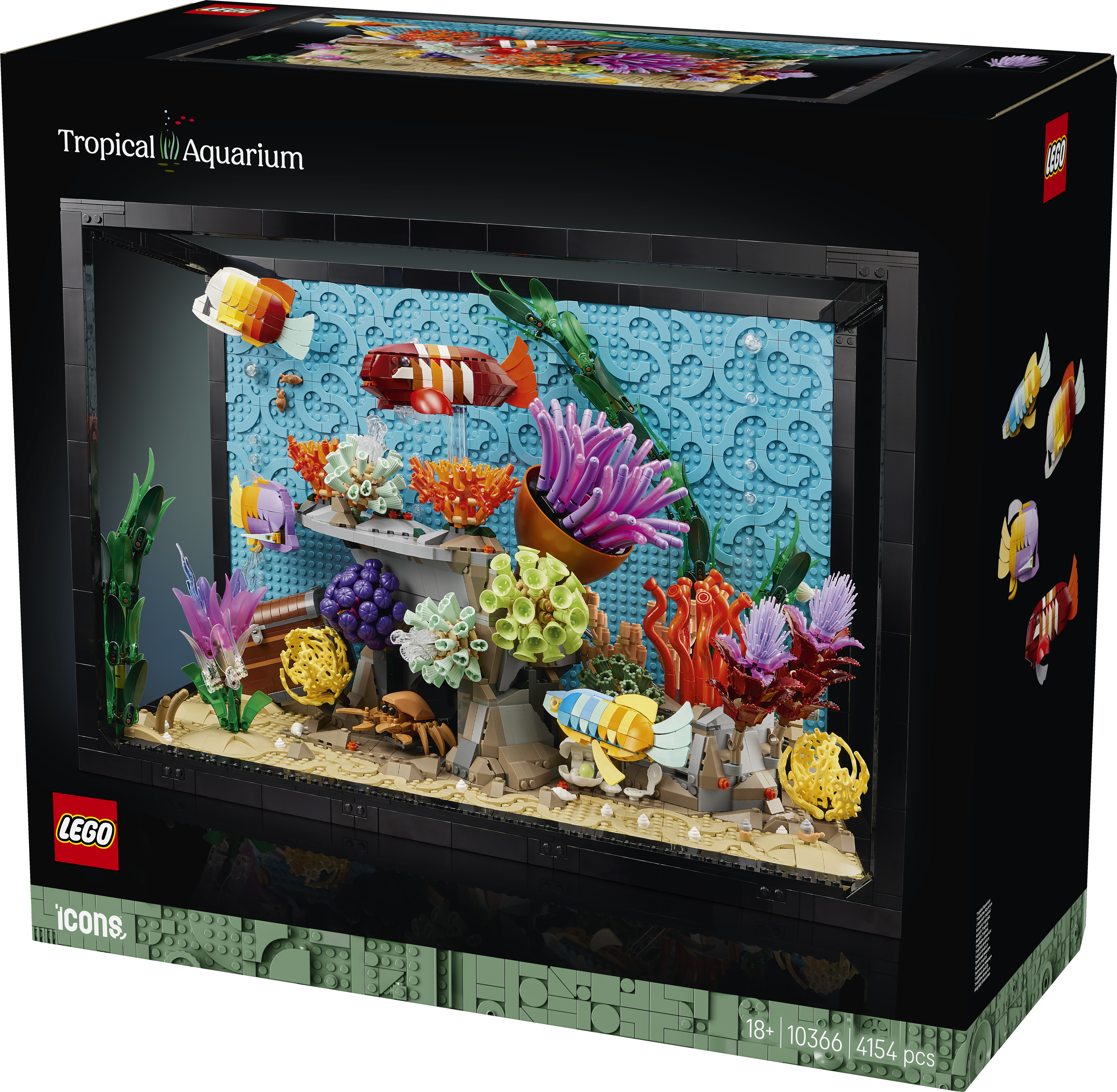 LEGO® Icons Tropiskt akvarium, Byggset med prydnadsakvarium för vuxna 10366