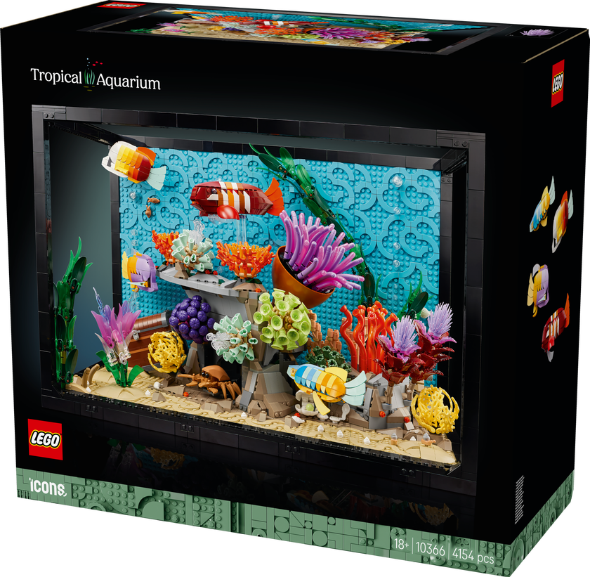 LEGO® Icons Tropiskt akvarium, Byggset med prydnadsakvarium för vuxna 10366