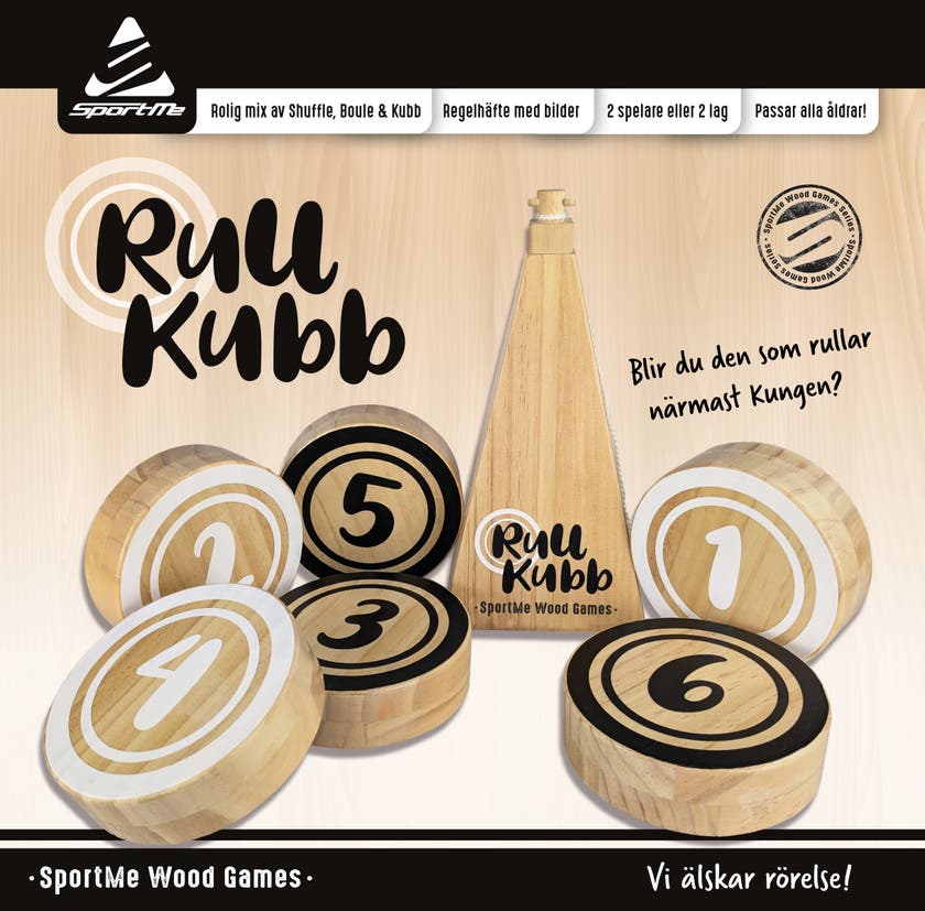 Rullkubb – Trädgårdsspel för 2+ spelare från 3 år