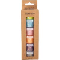 Glitter clay, mixade färger, 6x20 ml/ 1 förp.