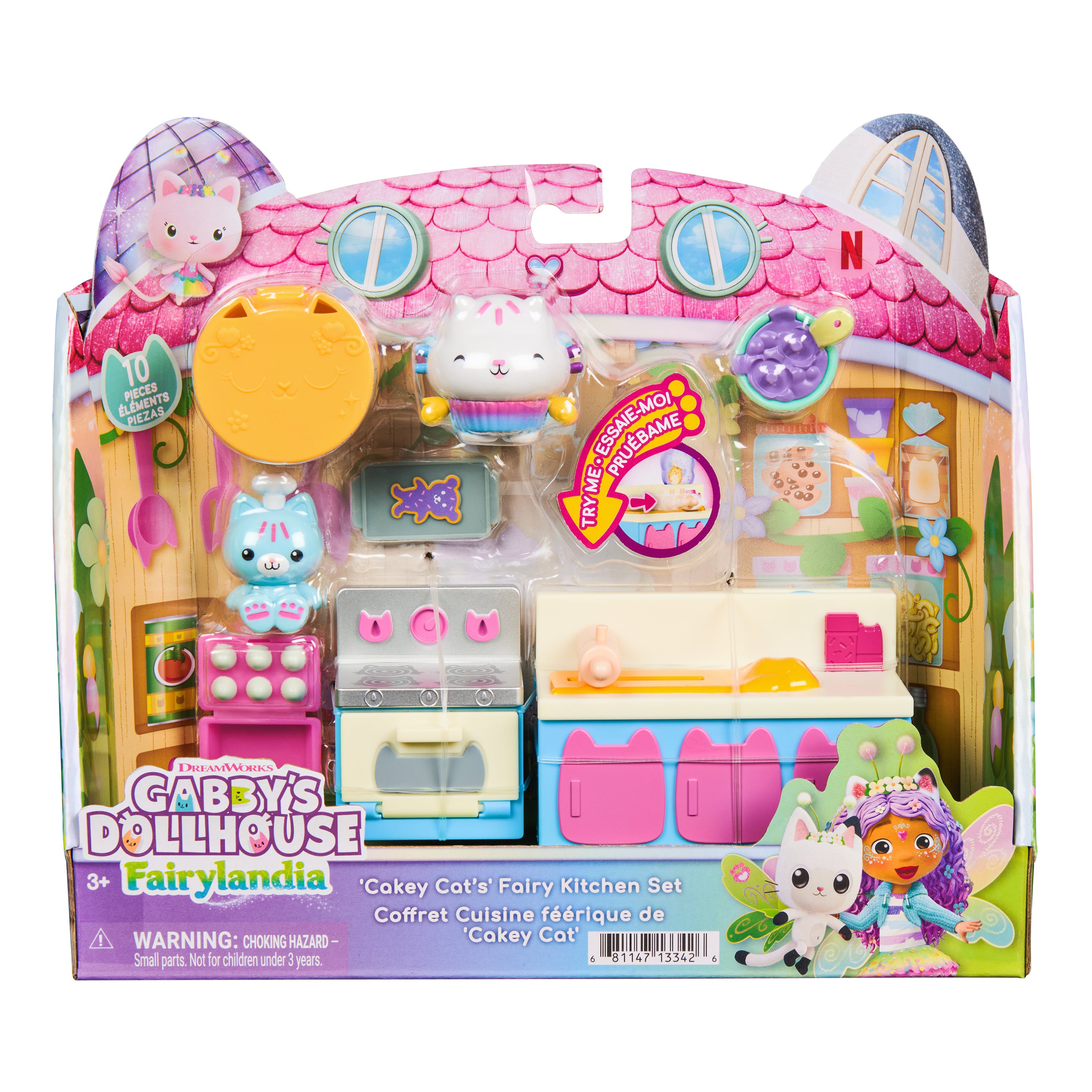 Gabby's Dollhouse Cakey Cat Fairy Kitchen Leksakssats