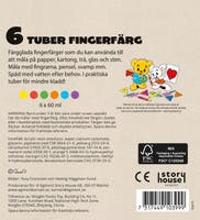 Bamse Fingerfärger 6-pack