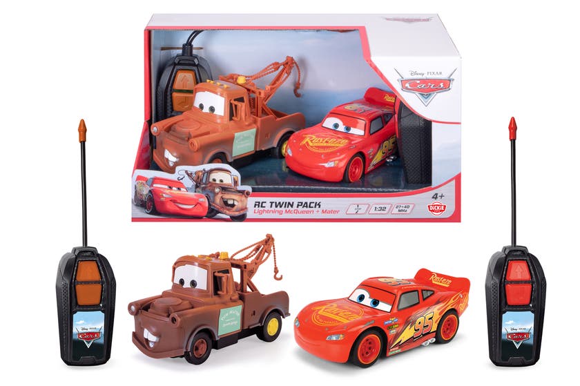 RC Cars LMQ och Mater 1:32, Radiostyrd Twin Pack
