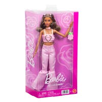 Barbie Deluxe Style Docka med Rosmönstrad Jeanslook